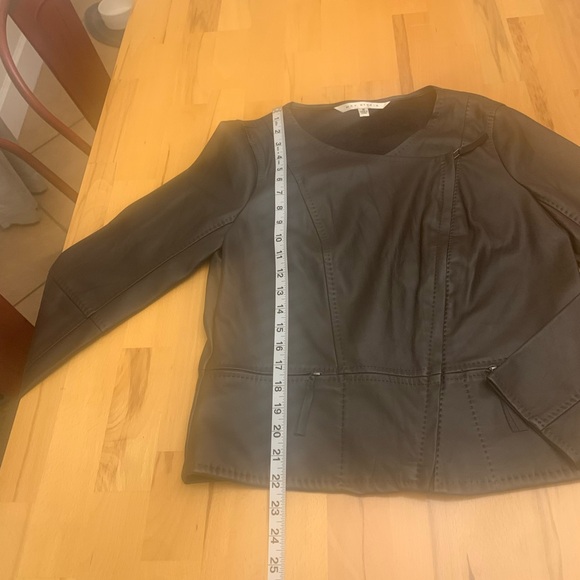 Max Studio vegan leather dark brown chocolate jacket size M - Picture 9 of 13